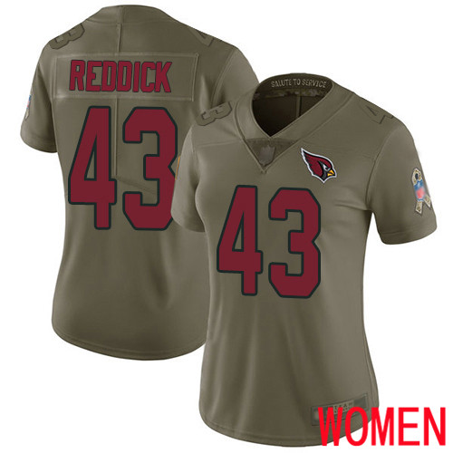 Arizona Cardinals Limited Olive Women Haason Reddick Jersey NFL Football #43 2017 Salute to Service